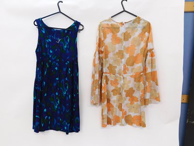 Lot 52 - Two 1906's mini dresses, the first a brown and...
