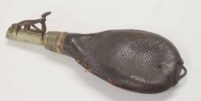 Lot 62 - 19th/20th century leather shot flask