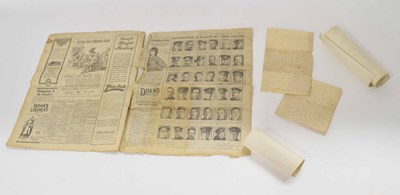 Lot 68 - Collection of related ephemra to WWI casualty...