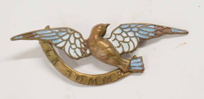 Lot 89 - First World War enamelled sweetheart souvenir...