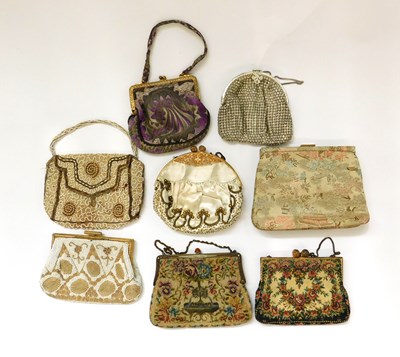 Lot 225 - Eight assorted bags to include early-mid 20th...