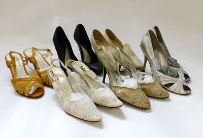 Lot 274 - Six pairs of lady's shoes to include a pair of...