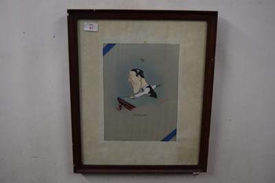 Lot 47 - B Villiers, caricature of Tom Newman, gouache,...