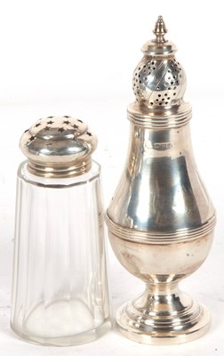 Lot 31 - Mixed Lot: A hallmarked silver baluster caster...