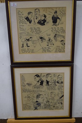 Lot 55 - Norman Edwards, caricature drawing of Joe...
