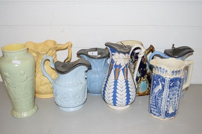 Lot 9 - COLLECTION OF VARIOUS VICTORIAN PEWTER LIDDED...