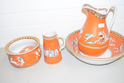 Lot 41 - VICTORIAN WASH BOWL, JUG, CHAMBER POT AND SOAP...