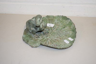 Lot 47 - 20TH CENTURY METAL MODEL OF A DUCKLING ON A...