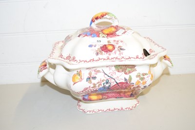 Lot 69 - MASONS FRUIT BASKET PATTERN TUREEN