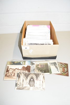 Lot 80 - SHOEBOX OF MIXED POSTCARDS