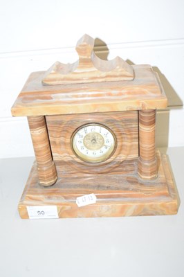 Lot 90 - LATE 19TH/EARLY 20TH CENTURY MANTEL CLOCK IN...