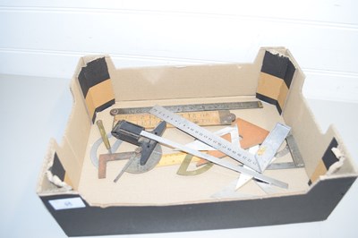Lot 95 - BOX CONTAINING VARIOUS VINTAGE STEEL AND...