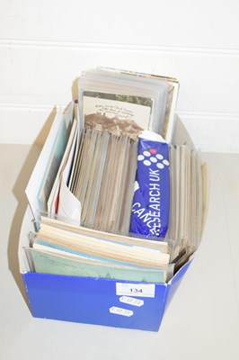 Lot 134 - SHOEBOX OF VARIOUS POSTCARDS