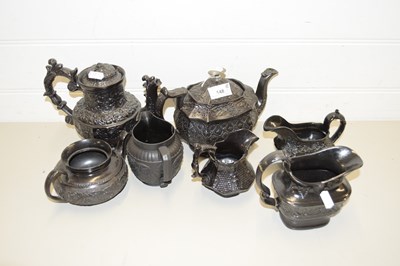 Lot 148 - MIXED LOT VARIOUS 19TH CENTURY BLACK TEA WARES...