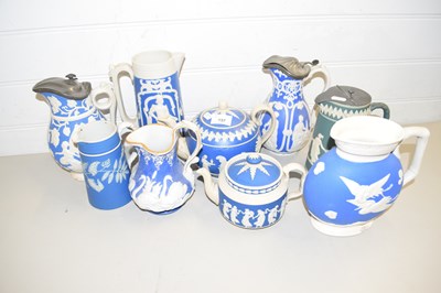Lot 157 - MIXED LOT VARIOUS 19TH CENTURY JUGS AND TEA...