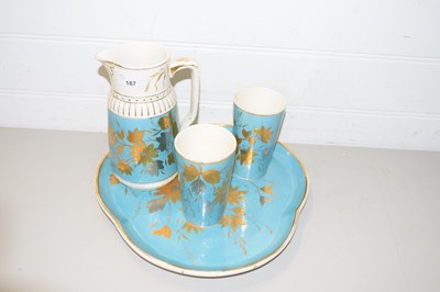 Lot 187 - VICTORIAN CERAMIC LEMONADE SET WITH TRAY...