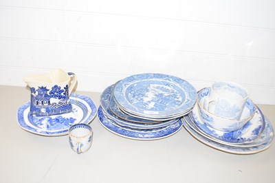 Lot 197 - COLLECTION OF VARIOUS 19TH CENTURY BLUE AND...