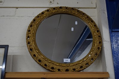 Lot 219 - CIRCULAR GILT FRAMED WALL MIRROR