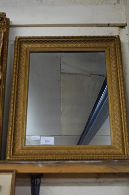 Lot 226 - SMALL GILT FRAMED RECTANGULAR WALL MIRROR,...