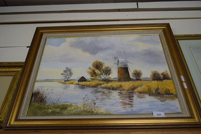 Lot 228 - M G SLATER, STUDY OF BROADLAND SCENE WITH...
