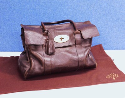 Lot 258 - A dark brown Mulberry handbag, approx 38cm...
