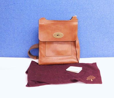 Lot 257 - A tan leather Mulberry cross-body handbag,...