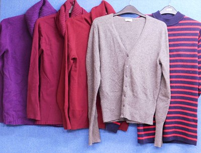 Lot 113 - Five cashmere and wool jumpers, to include two...