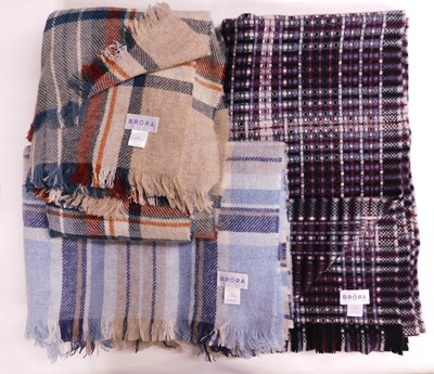 Lot 202 - Three cashmere scarves by Brora, two boxed (3)