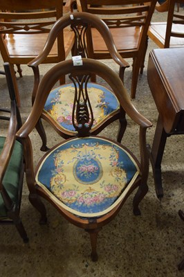 Lot 261 - PAIR OF EDWARDIAN BENTWOOD MAHOGANY CORNER...