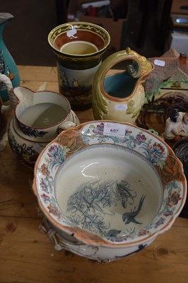 Lot 607 - VARIOUS CERAMICS INCLUDING A BRETBY JUG WITH...