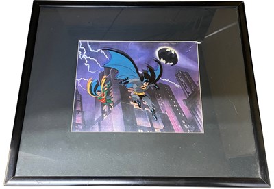 Lot 99 - A framed and glazed over-painted cartoon still...