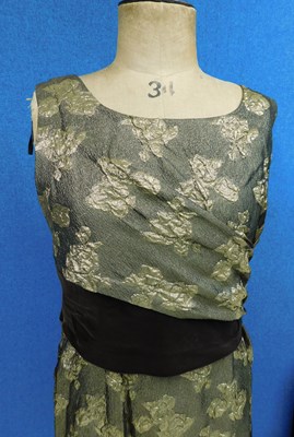 Lot 44 - A gold and and brown evening gown, the...