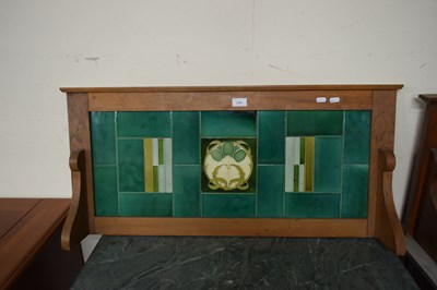 Lot 349 - VICTORIAN WALNUT FRAMED AND TILED SPLASHBACK...