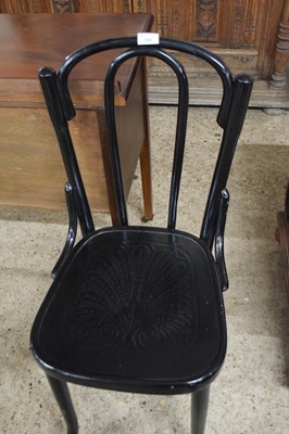 Lot 328 - Black painted Polish bent wood cafe chair