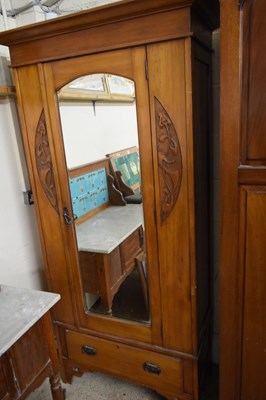 Lot 355 - VICTORIAN AMERICAN WALNUT SINGLE DOOR WARDROBE...