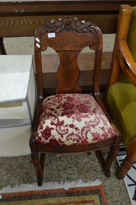 Lot 277 - 19TH CENTURY MAHOGANY FRAMED ROCKING CHAIR...