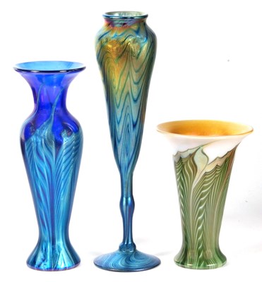Lot 16 - Three Lundberg art glass vases