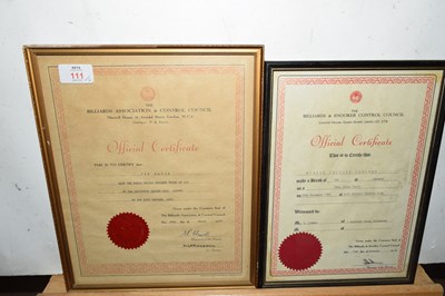 Lot 111 - The Billiards Association and Control Council...