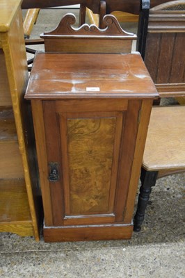 Lot 306 - LATE VICTORIAN WALNUT SINGLE DOOR BEDSIDE...