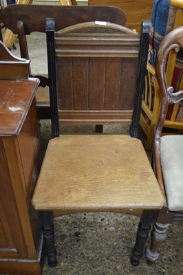 Lot 307 - VICTORIAN AESTHETIC STYLE OAK AND EBONISED...