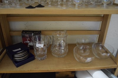 Lot 649 - Quantity of various glass ware, coasters etc...