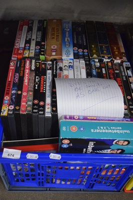 Lot 674 - Box containing a large quantity of various DVD...