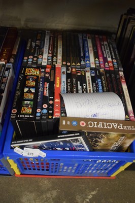 Lot 675 - Box containing a large quantity of various DVD...
