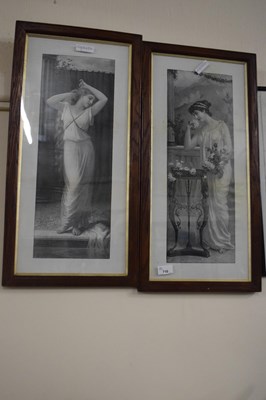 Lot 710 - Pair of framed engravings of classical ladies
