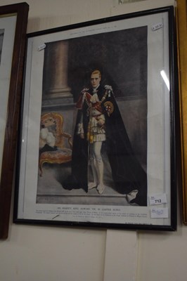 Lot 712 - Framed print of King Edward VIII
