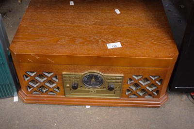 Lot 735 - Zennox vintage style record player/CD