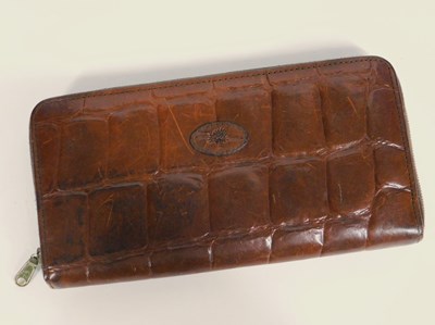 Lot 256 - A brown Mulberry purse, the mock croc leather...