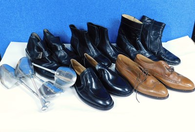 Lot 308 - Five pairs of gents leather shoes to include...