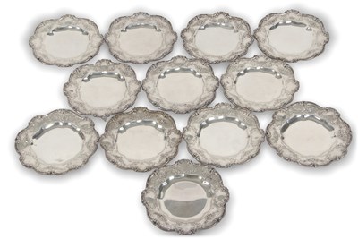 Lot 268 - Twelve antique GORHAM sterling dessert plates...
