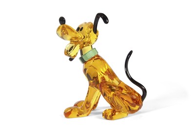 Lot 2 - A Swarovski Disney figure of Pluto with yellow...